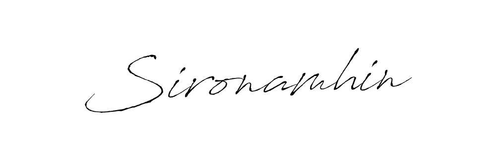 Use a signature maker to create a handwritten signature online. With this signature software, you can design (Antro_Vectra) your own signature for name Sironamhin. Sironamhin signature style 6 images and pictures png