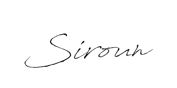 Siroun stylish signature style. Best Handwritten Sign (Antro_Vectra) for my name. Handwritten Signature Collection Ideas for my name Siroun. Siroun signature style 6 images and pictures png