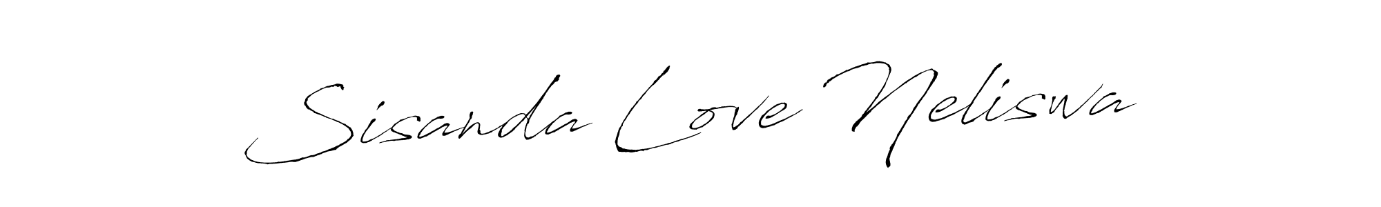 Design your own signature with our free online signature maker. With this signature software, you can create a handwritten (Antro_Vectra) signature for name Sisanda Love Neliswa. Sisanda Love Neliswa signature style 6 images and pictures png