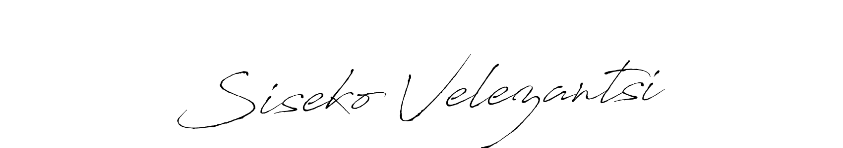 The best way (Antro_Vectra) to make a short signature is to pick only two or three words in your name. The name Siseko Velezantsi include a total of six letters. For converting this name. Siseko Velezantsi signature style 6 images and pictures png