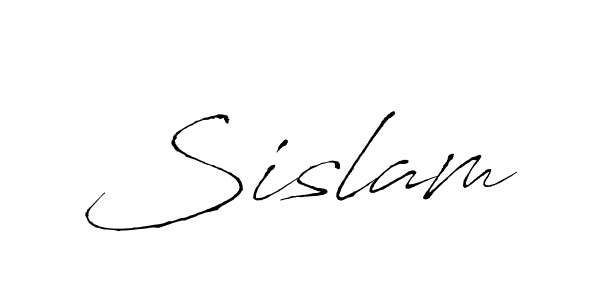 Sislam stylish signature style. Best Handwritten Sign (Antro_Vectra) for my name. Handwritten Signature Collection Ideas for my name Sislam. Sislam signature style 6 images and pictures png