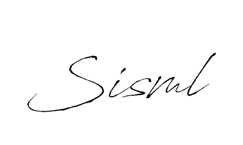 You should practise on your own different ways (Antro_Vectra) to write your name (Sisml) in signature. don't let someone else do it for you. Sisml signature style 6 images and pictures png