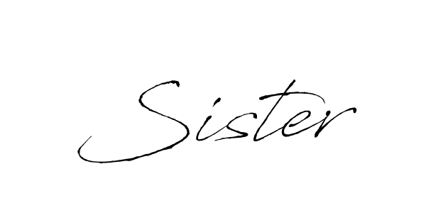 Create a beautiful signature design for name Sister. With this signature (Antro_Vectra) fonts, you can make a handwritten signature for free. Sister signature style 6 images and pictures png