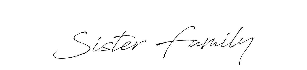if you are searching for the best signature style for your name Sister Family. so please give up your signature search. here we have designed multiple signature styles  using Antro_Vectra. Sister Family signature style 6 images and pictures png