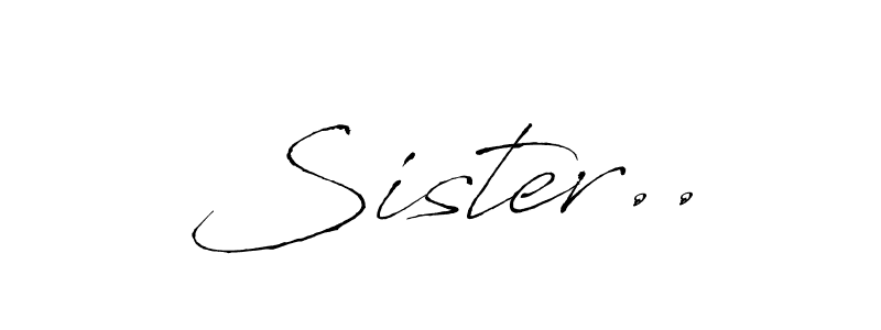 How to make Sister.. name signature. Use Antro_Vectra style for creating short signs online. This is the latest handwritten sign. Sister.. signature style 6 images and pictures png