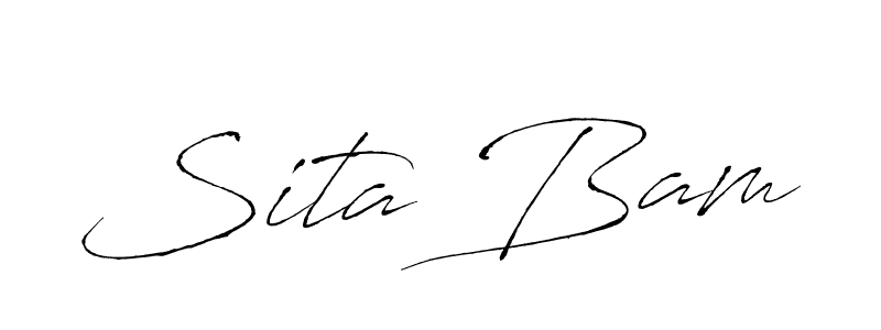 You should practise on your own different ways (Antro_Vectra) to write your name (Sita Bam) in signature. don't let someone else do it for you. Sita Bam signature style 6 images and pictures png