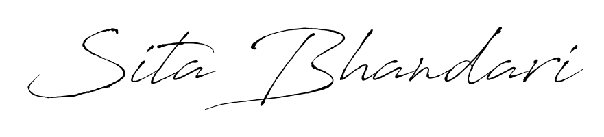 Design your own signature with our free online signature maker. With this signature software, you can create a handwritten (Antro_Vectra) signature for name Sita Bhandari. Sita Bhandari signature style 6 images and pictures png