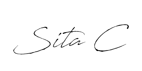 Sita C stylish signature style. Best Handwritten Sign (Antro_Vectra) for my name. Handwritten Signature Collection Ideas for my name Sita C. Sita C signature style 6 images and pictures png