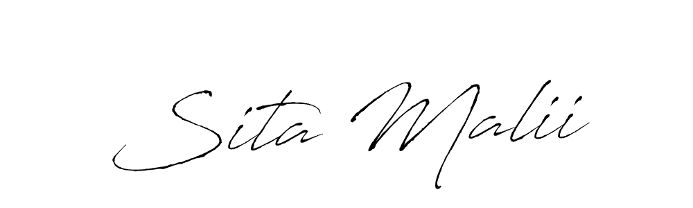 Sita Malii stylish signature style. Best Handwritten Sign (Antro_Vectra) for my name. Handwritten Signature Collection Ideas for my name Sita Malii. Sita Malii signature style 6 images and pictures png