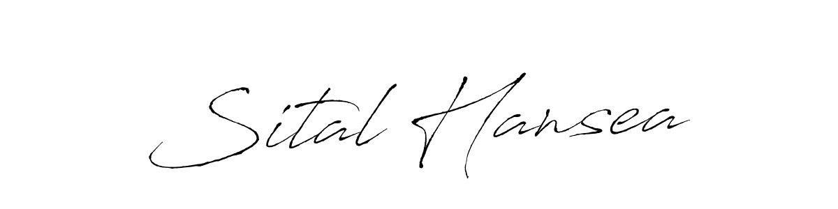 Make a beautiful signature design for name Sital Hansea. With this signature (Antro_Vectra) style, you can create a handwritten signature for free. Sital Hansea signature style 6 images and pictures png