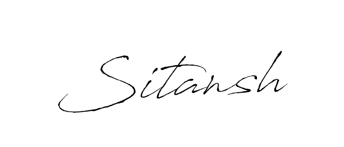 Use a signature maker to create a handwritten signature online. With this signature software, you can design (Antro_Vectra) your own signature for name Sitansh. Sitansh signature style 6 images and pictures png