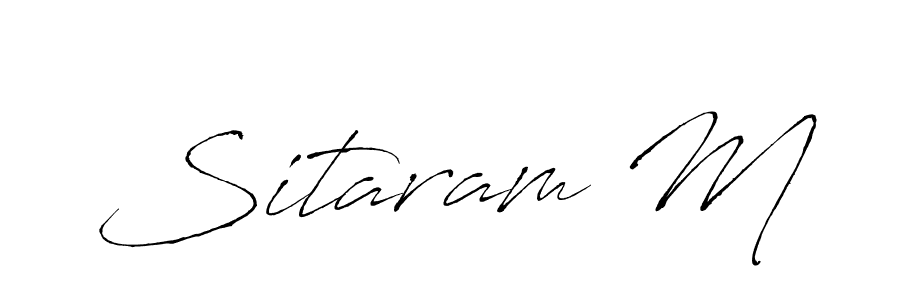 You should practise on your own different ways (Antro_Vectra) to write your name (Sitaram M) in signature. don't let someone else do it for you. Sitaram M signature style 6 images and pictures png