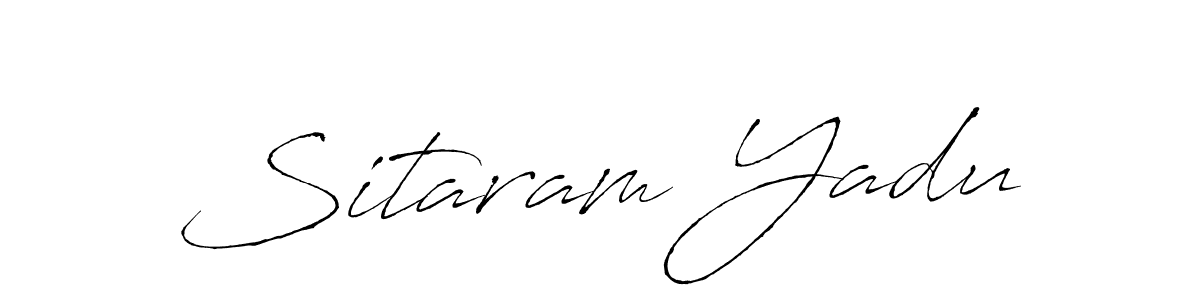 Design your own signature with our free online signature maker. With this signature software, you can create a handwritten (Antro_Vectra) signature for name Sitaram Yadu. Sitaram Yadu signature style 6 images and pictures png