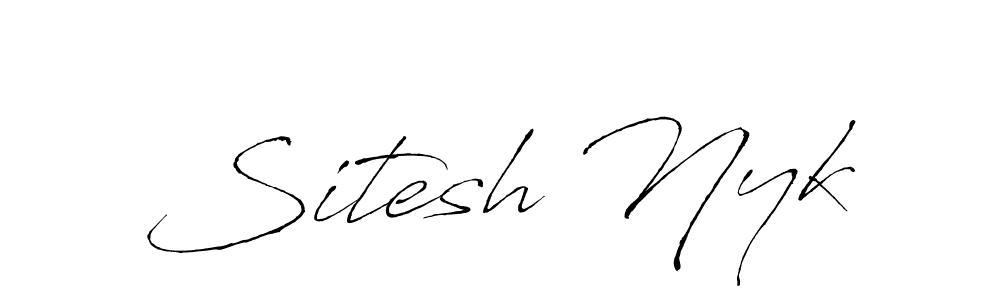 The best way (Antro_Vectra) to make a short signature is to pick only two or three words in your name. The name Sitesh Nyk include a total of six letters. For converting this name. Sitesh Nyk signature style 6 images and pictures png