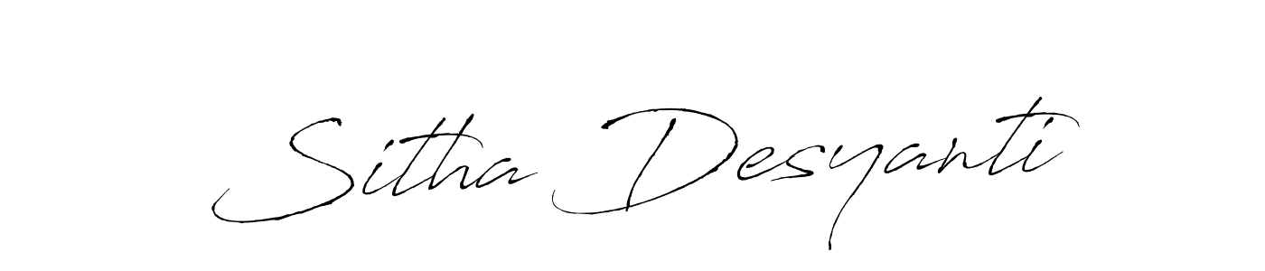 Similarly Antro_Vectra is the best handwritten signature design. Signature creator online .You can use it as an online autograph creator for name Sitha Desyanti. Sitha Desyanti signature style 6 images and pictures png