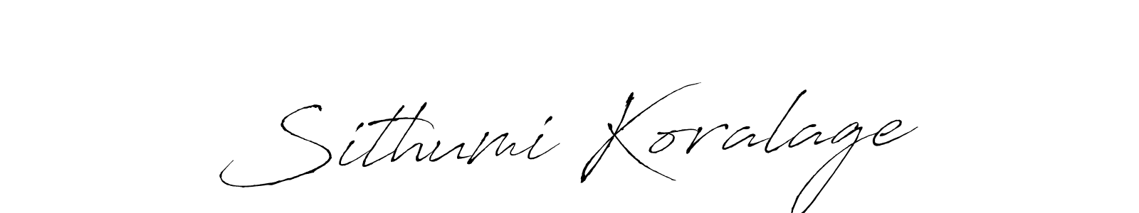 Create a beautiful signature design for name Sithumi Koralage. With this signature (Antro_Vectra) fonts, you can make a handwritten signature for free. Sithumi Koralage signature style 6 images and pictures png