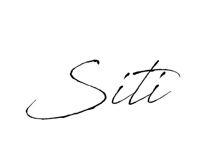 Make a beautiful signature design for name Siti. With this signature (Antro_Vectra) style, you can create a handwritten signature for free. Siti signature style 6 images and pictures png