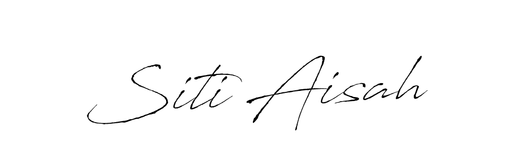 Use a signature maker to create a handwritten signature online. With this signature software, you can design (Antro_Vectra) your own signature for name Siti Aisah. Siti Aisah signature style 6 images and pictures png