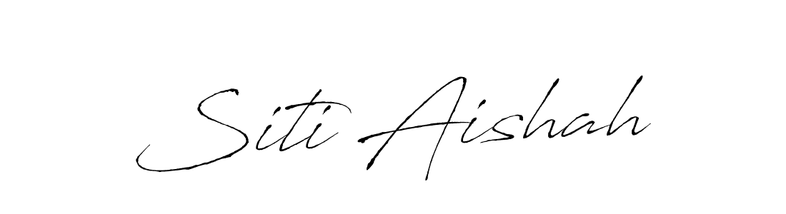 Similarly Antro_Vectra is the best handwritten signature design. Signature creator online .You can use it as an online autograph creator for name Siti Aishah. Siti Aishah signature style 6 images and pictures png