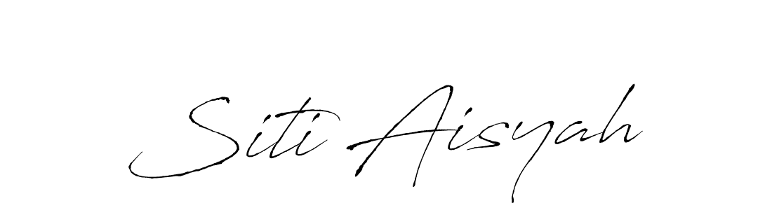 Use a signature maker to create a handwritten signature online. With this signature software, you can design (Antro_Vectra) your own signature for name Siti Aisyah. Siti Aisyah signature style 6 images and pictures png