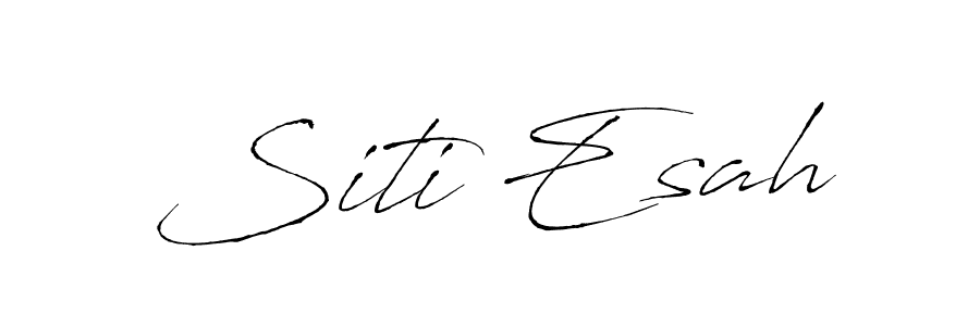 How to make Siti Esah name signature. Use Antro_Vectra style for creating short signs online. This is the latest handwritten sign. Siti Esah signature style 6 images and pictures png