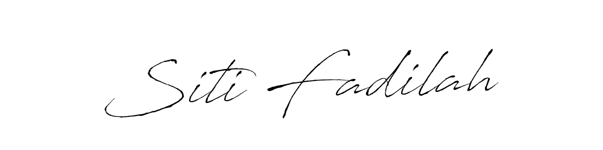 Use a signature maker to create a handwritten signature online. With this signature software, you can design (Antro_Vectra) your own signature for name Siti Fadilah. Siti Fadilah signature style 6 images and pictures png