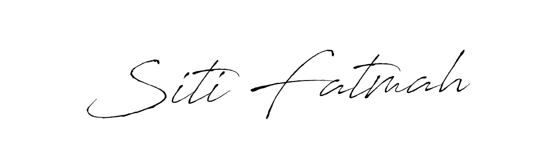 Use a signature maker to create a handwritten signature online. With this signature software, you can design (Antro_Vectra) your own signature for name Siti Fatmah. Siti Fatmah signature style 6 images and pictures png
