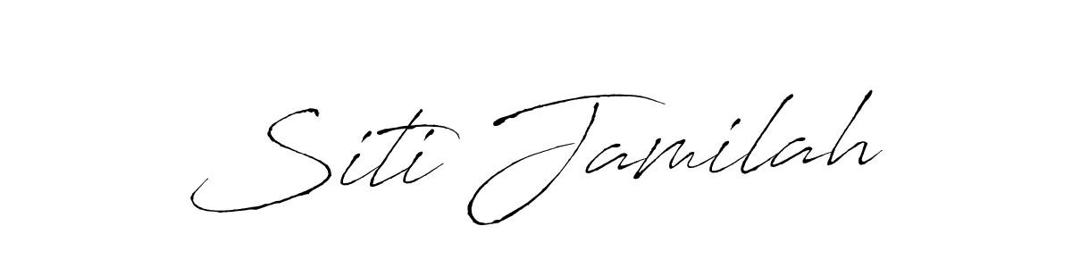 You should practise on your own different ways (Antro_Vectra) to write your name (Siti Jamilah) in signature. don't let someone else do it for you. Siti Jamilah signature style 6 images and pictures png