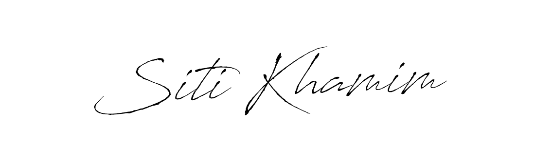 How to make Siti Khamim signature? Antro_Vectra is a professional autograph style. Create handwritten signature for Siti Khamim name. Siti Khamim signature style 6 images and pictures png