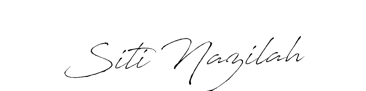 Design your own signature with our free online signature maker. With this signature software, you can create a handwritten (Antro_Vectra) signature for name Siti Nazilah. Siti Nazilah signature style 6 images and pictures png