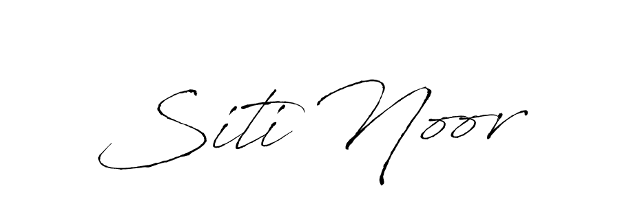 Use a signature maker to create a handwritten signature online. With this signature software, you can design (Antro_Vectra) your own signature for name Siti Noor. Siti Noor signature style 6 images and pictures png