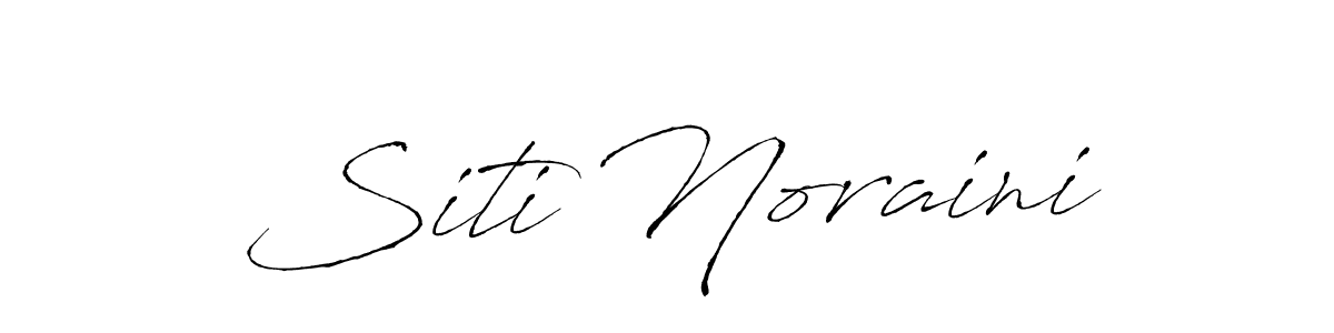 Design your own signature with our free online signature maker. With this signature software, you can create a handwritten (Antro_Vectra) signature for name Siti Noraini. Siti Noraini signature style 6 images and pictures png