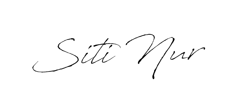 Antro_Vectra is a professional signature style that is perfect for those who want to add a touch of class to their signature. It is also a great choice for those who want to make their signature more unique. Get Siti Nur name to fancy signature for free. Siti Nur signature style 6 images and pictures png