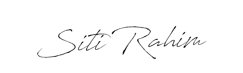 How to make Siti Rahim signature? Antro_Vectra is a professional autograph style. Create handwritten signature for Siti Rahim name. Siti Rahim signature style 6 images and pictures png