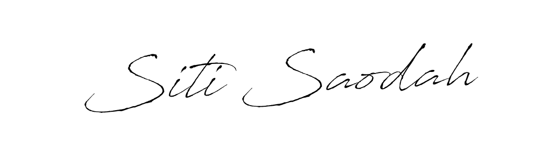 The best way (Antro_Vectra) to make a short signature is to pick only two or three words in your name. The name Siti Saodah include a total of six letters. For converting this name. Siti Saodah signature style 6 images and pictures png
