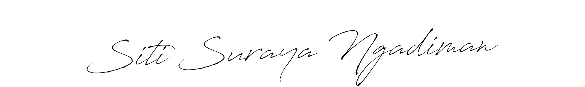 Make a beautiful signature design for name Siti Suraya Ngadiman. With this signature (Antro_Vectra) style, you can create a handwritten signature for free. Siti Suraya Ngadiman signature style 6 images and pictures png