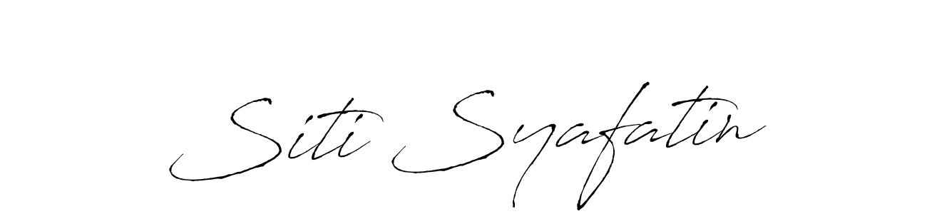 You should practise on your own different ways (Antro_Vectra) to write your name (Siti Syafatin) in signature. don't let someone else do it for you. Siti Syafatin signature style 6 images and pictures png