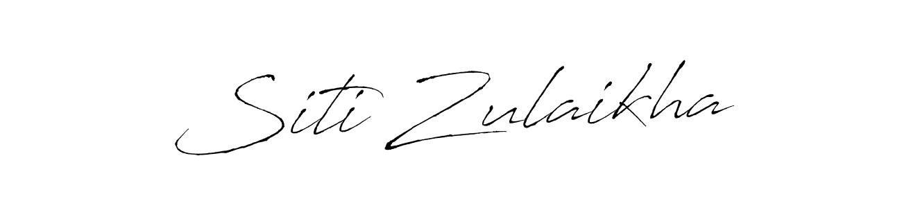 Also we have Siti Zulaikha name is the best signature style. Create professional handwritten signature collection using Antro_Vectra autograph style. Siti Zulaikha signature style 6 images and pictures png