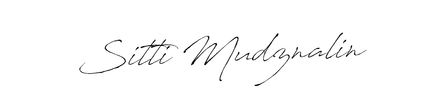 Antro_Vectra is a professional signature style that is perfect for those who want to add a touch of class to their signature. It is also a great choice for those who want to make their signature more unique. Get Sitti Mudznalin name to fancy signature for free. Sitti Mudznalin signature style 6 images and pictures png