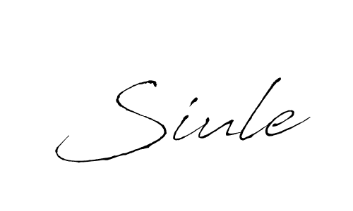 Design your own signature with our free online signature maker. With this signature software, you can create a handwritten (Antro_Vectra) signature for name Siule. Siule signature style 6 images and pictures png