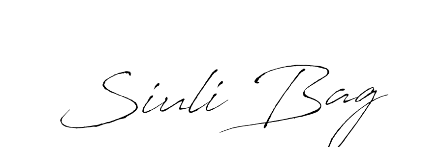 Similarly Antro_Vectra is the best handwritten signature design. Signature creator online .You can use it as an online autograph creator for name Siuli Bag. Siuli Bag signature style 6 images and pictures png