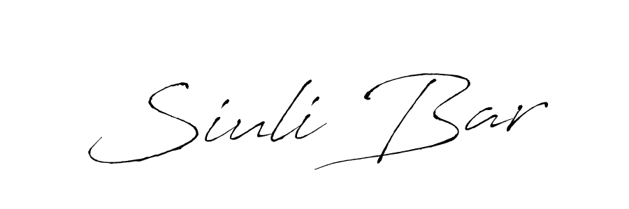 How to Draw Siuli Bar signature style? Antro_Vectra is a latest design signature styles for name Siuli Bar. Siuli Bar signature style 6 images and pictures png
