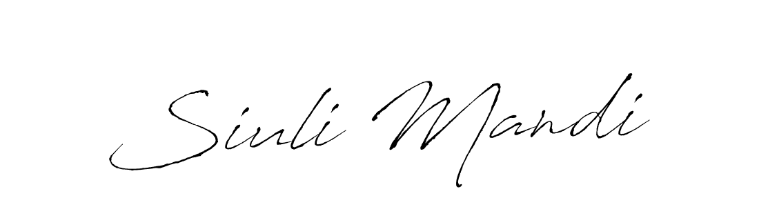How to make Siuli Mandi name signature. Use Antro_Vectra style for creating short signs online. This is the latest handwritten sign. Siuli Mandi signature style 6 images and pictures png