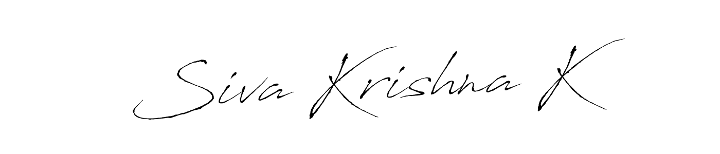 Create a beautiful signature design for name Siva Krishna K. With this signature (Antro_Vectra) fonts, you can make a handwritten signature for free. Siva Krishna K signature style 6 images and pictures png