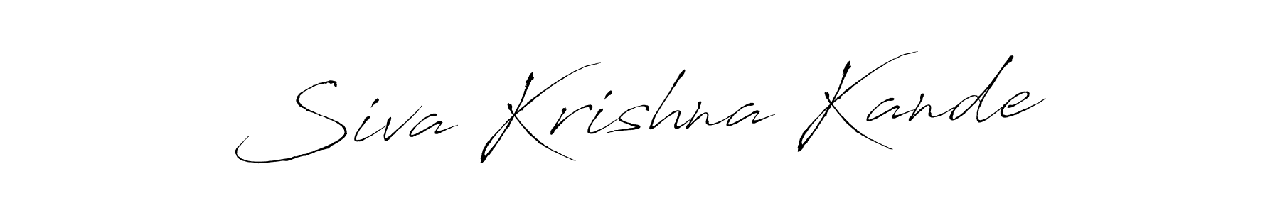 How to make Siva Krishna Kande name signature. Use Antro_Vectra style for creating short signs online. This is the latest handwritten sign. Siva Krishna Kande signature style 6 images and pictures png