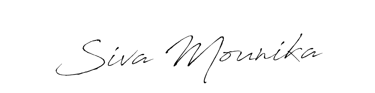 Antro_Vectra is a professional signature style that is perfect for those who want to add a touch of class to their signature. It is also a great choice for those who want to make their signature more unique. Get Siva Mounika name to fancy signature for free. Siva Mounika signature style 6 images and pictures png