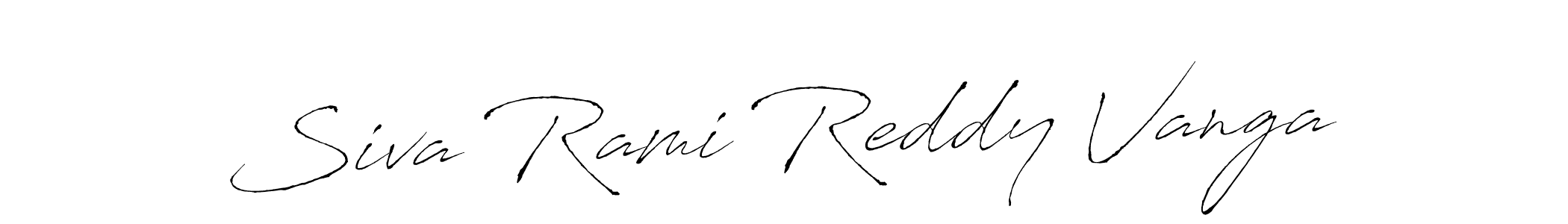 Make a beautiful signature design for name Siva Rami Reddy Vanga. With this signature (Antro_Vectra) style, you can create a handwritten signature for free. Siva Rami Reddy Vanga signature style 6 images and pictures png