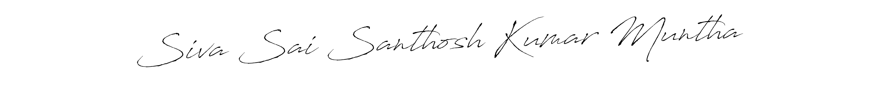 Make a beautiful signature design for name Siva Sai Santhosh Kumar Muntha. Use this online signature maker to create a handwritten signature for free. Siva Sai Santhosh Kumar Muntha signature style 6 images and pictures png