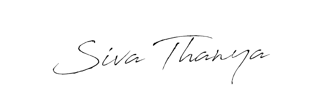 Design your own signature with our free online signature maker. With this signature software, you can create a handwritten (Antro_Vectra) signature for name Siva Thanya. Siva Thanya signature style 6 images and pictures png