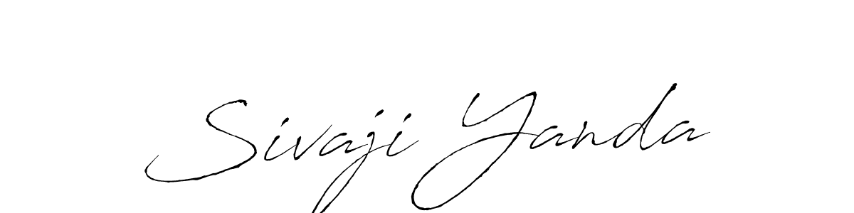 Create a beautiful signature design for name Sivaji Yanda. With this signature (Antro_Vectra) fonts, you can make a handwritten signature for free. Sivaji Yanda signature style 6 images and pictures png